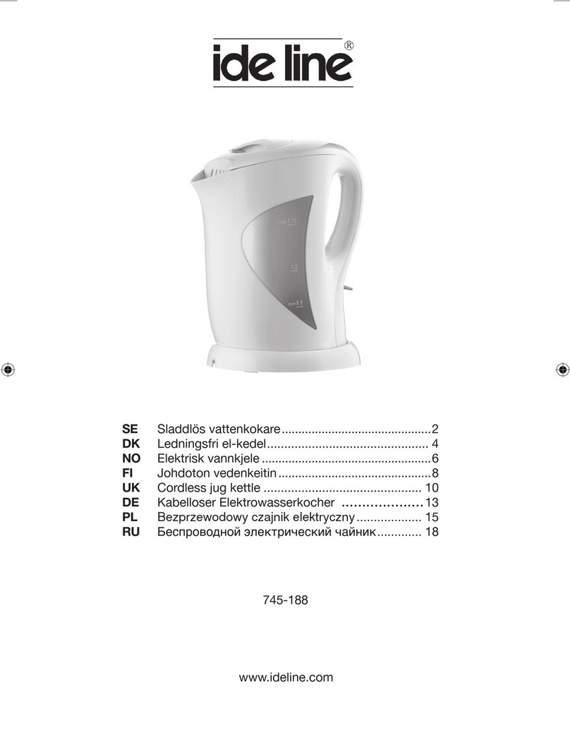 Ide Line Cordless Jug Kettle 745-188 User manual