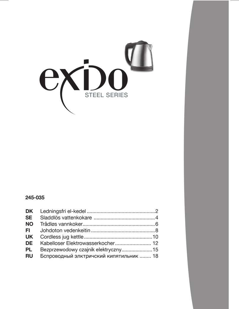 Exido Cordless Jug Kettle 245-035 user guide
