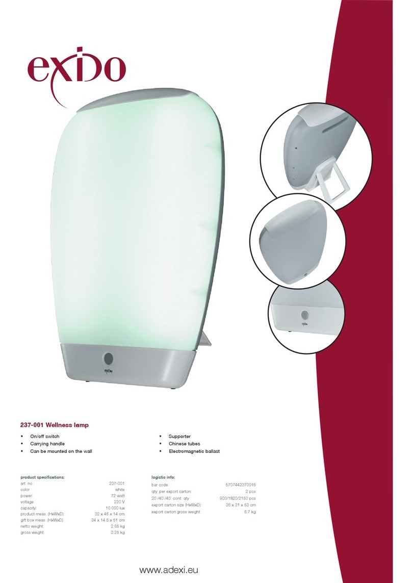 Exido Wellness Lamp 237-001 User manual