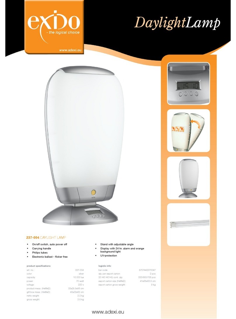Exido Daylight Lamp 237-004 Specifications