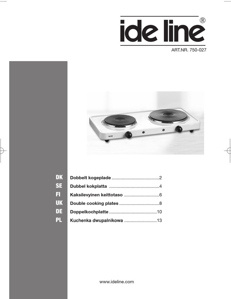 Ide Line Double Cooking Plate 750-027 product manual
