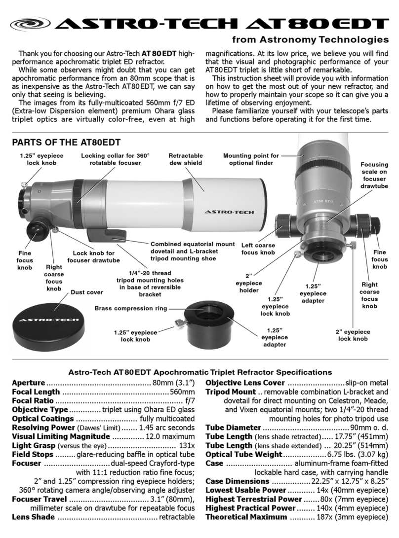 Astronomy Technologies Astro-Tech AT80EDT User manual Astronomy Technologies Astro-Tech AT80EDT User manual