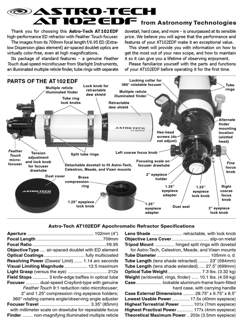Astronomy Technologies Astro-Tech AT102EDF User manual Astronomy Technologies Astro-Tech AT102EDF User manual
