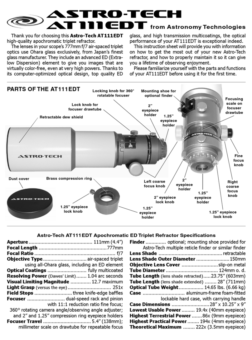 Astronomy Technologies Astro-Tech AT111EDT product manual Astronomy Technologies Astro-Tech AT111EDT product manual