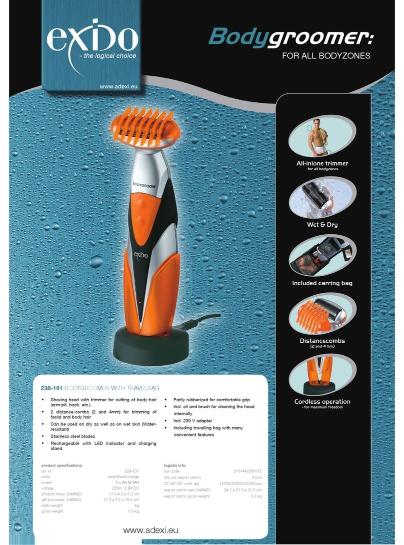 Exido Bodygroomer 238-101 User manual