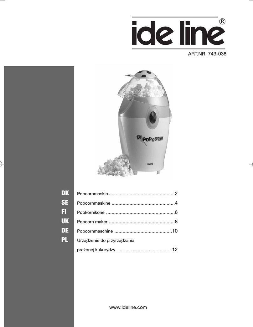 Ide Line Popcorn Make 743-038 User manual