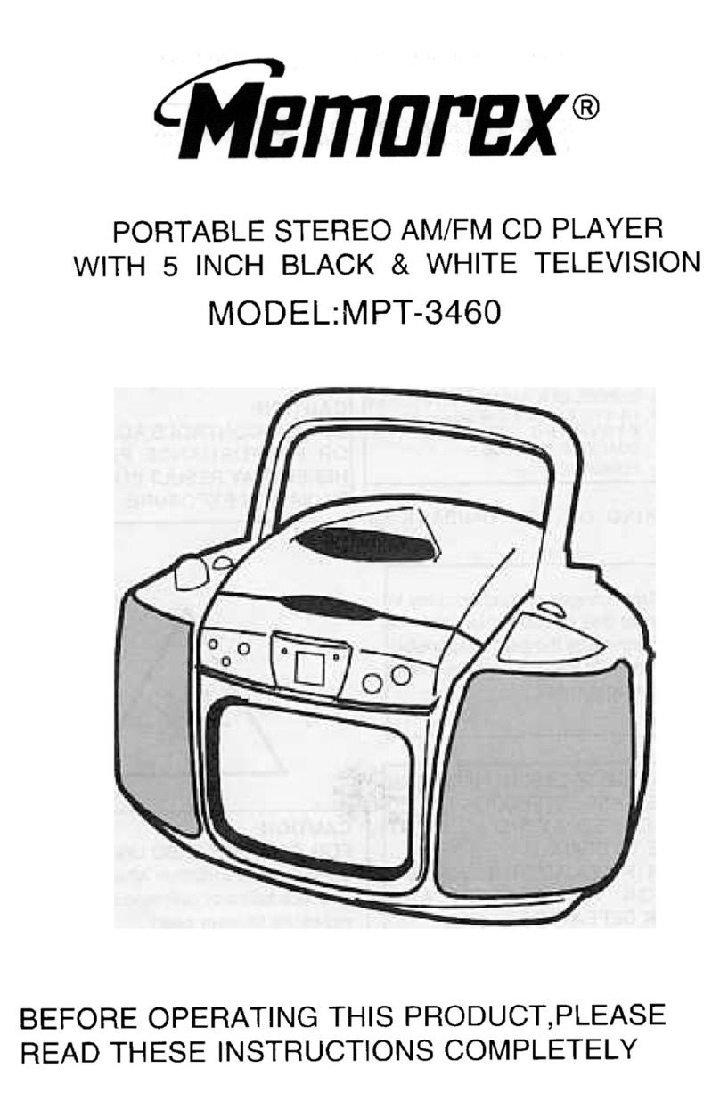 Memorex MPT -3460 instructions