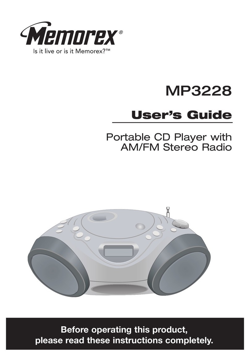 Memorex MP3228 User manual