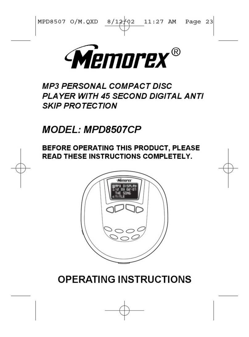 Memorex MPD8507 User manual