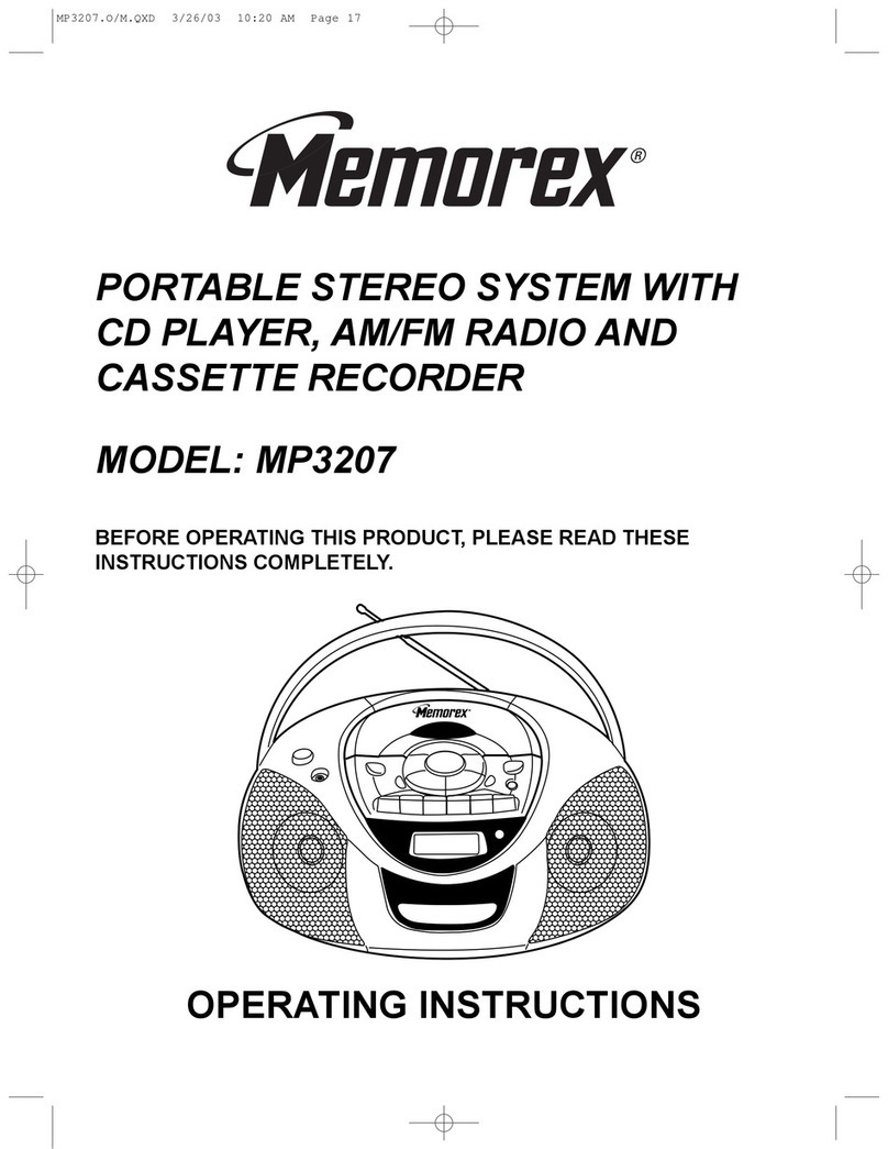 Memorex MP3207 User manual Memorex MP3207 User manual