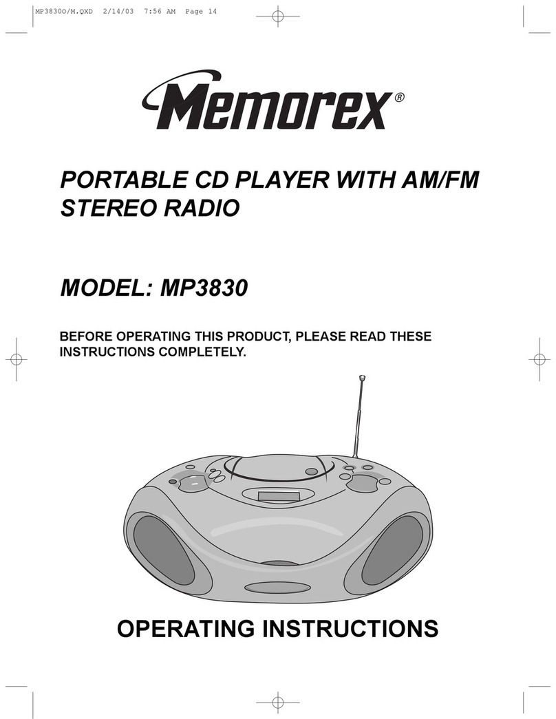 Memorex MP3830O User manual Memorex MP3830O User manual