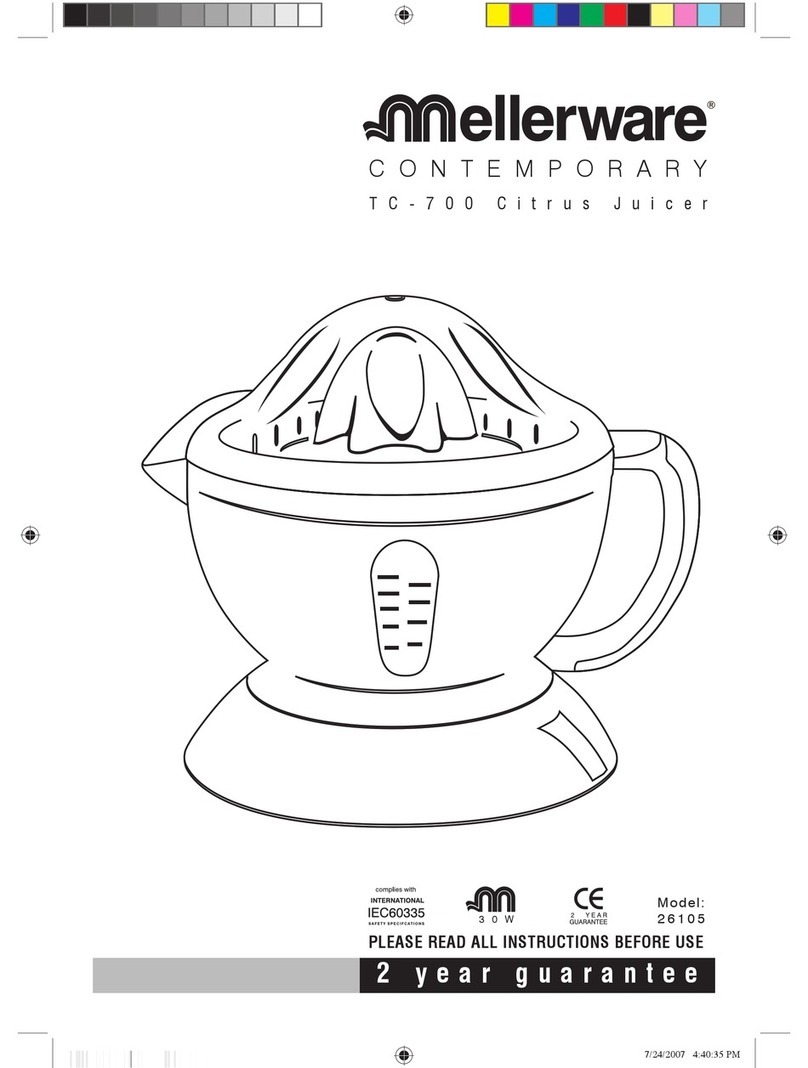 Mellerware CONTEMPORARY 26105 User manual