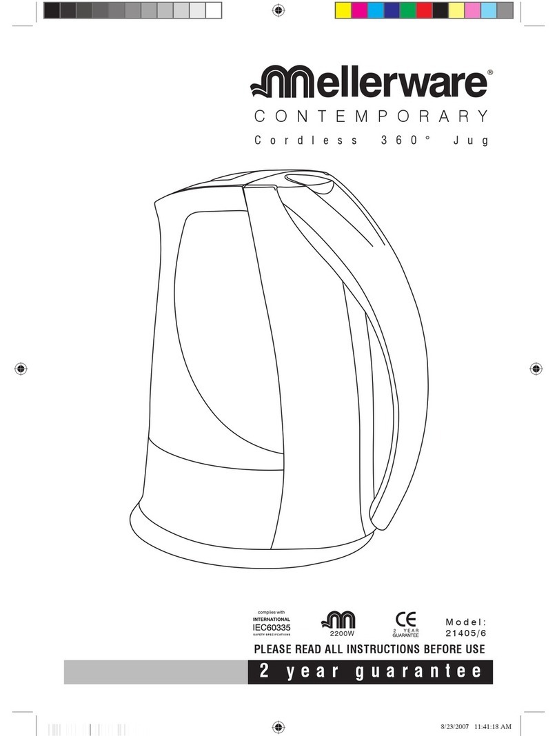 Mellerware C O N T E M P O R A R Y 21405/62200W instructions