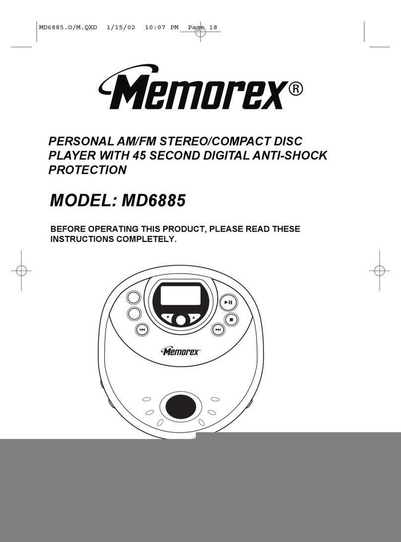 Memorex MD6885 User manual