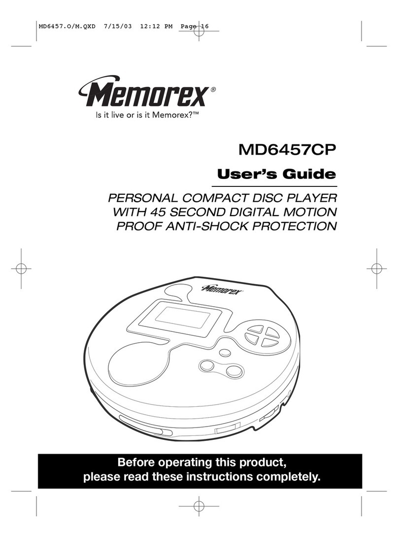 Memorex MD6457CP User manual