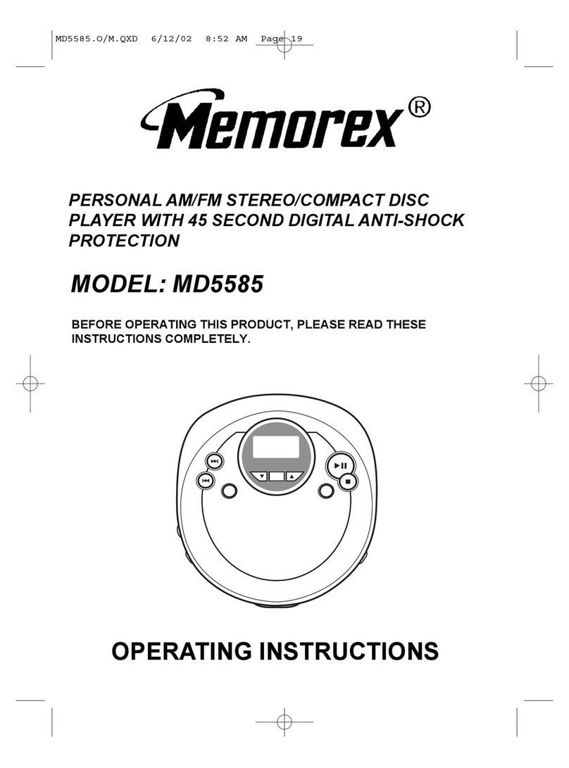 Memorex MD5585 User manual