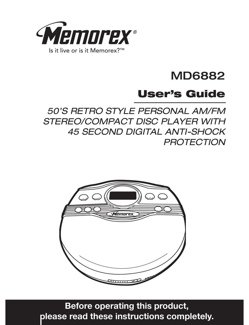 Memorex MD6882 User manual Memorex MD6882 User manual