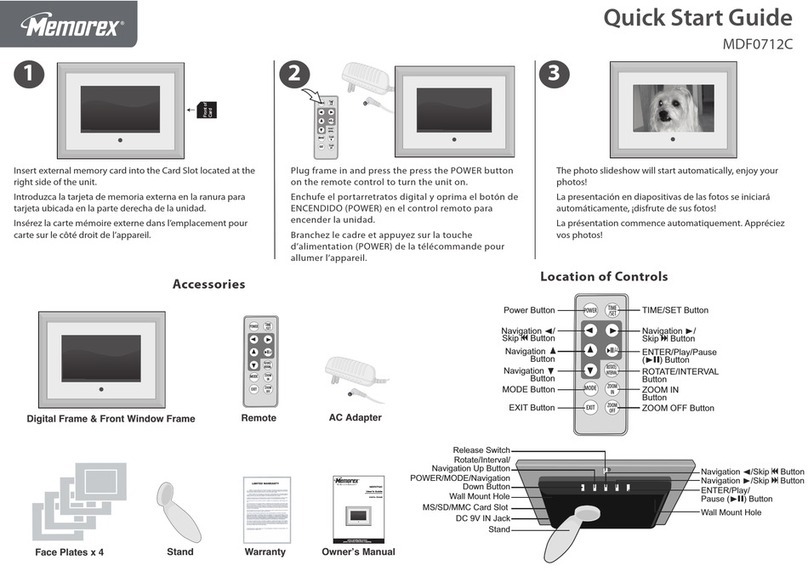 Memorex MDF0712-C quick start guide