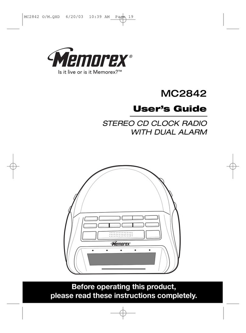 Memorex MC2842 - MC CD Clock Radio user guide