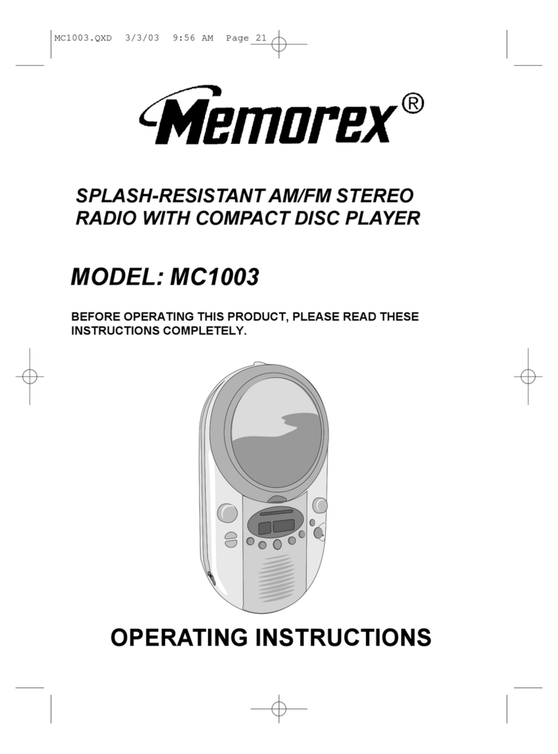 Memorex MC1003 operating instructions