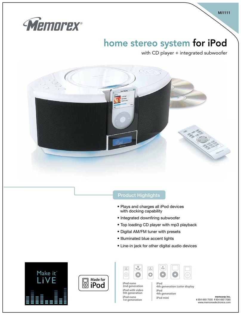 Memorex Mi1111 - Micro System Specification sheet