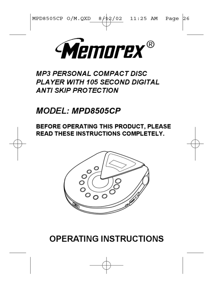 Memorex MPD-8505CP User manual