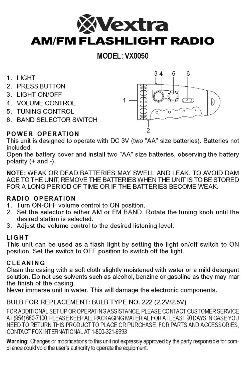 Vextra VX0050 Operation manual