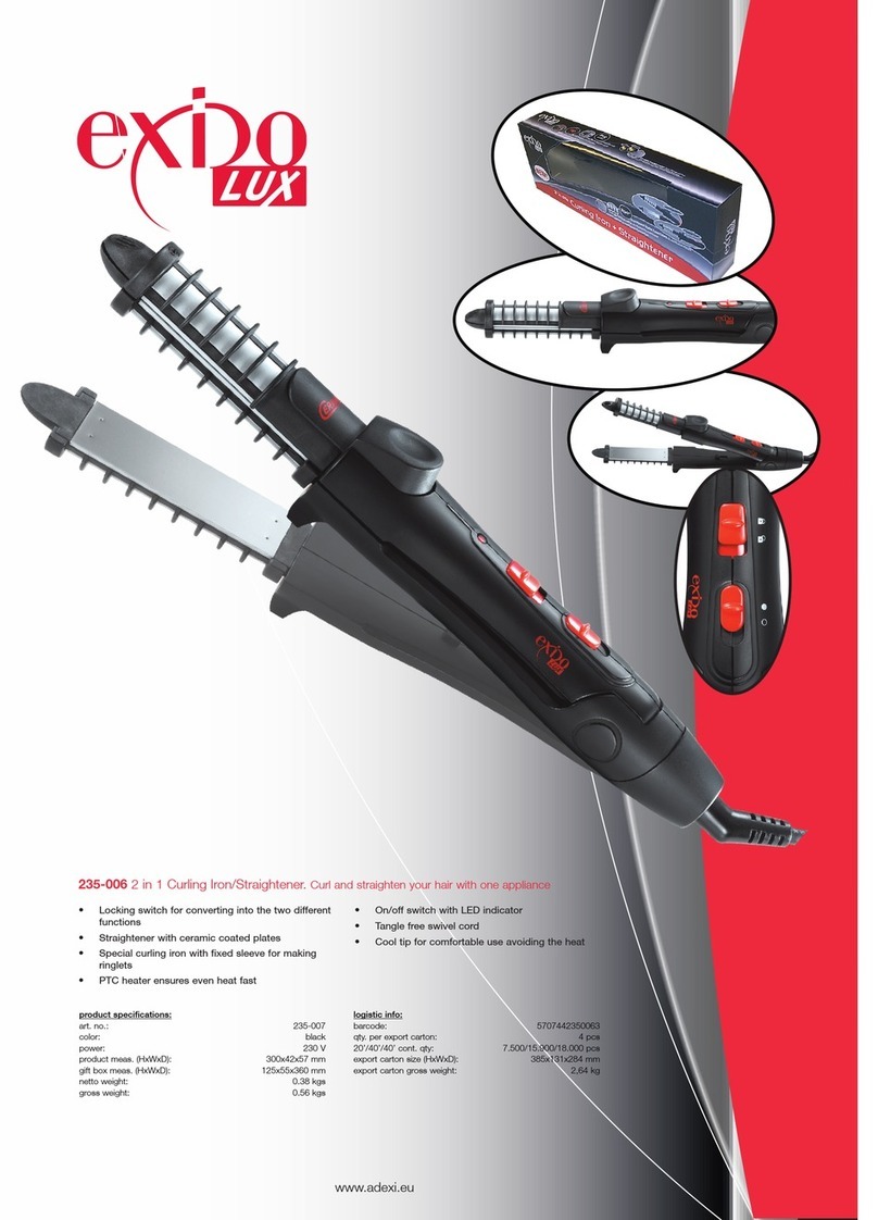 Exido Travelstraightener 235-007 Specifications
