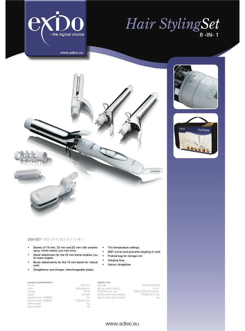 Exido Hair Styling Set 235-027 Specifications Exido Hair Styling Set 235-027 Specifications