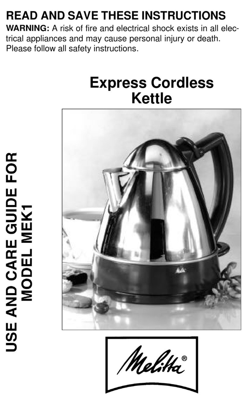 Melitta MEK1 User manual