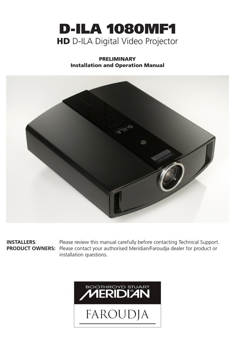 D-ILA D-ILA 1080MF1 Installation and operation manual