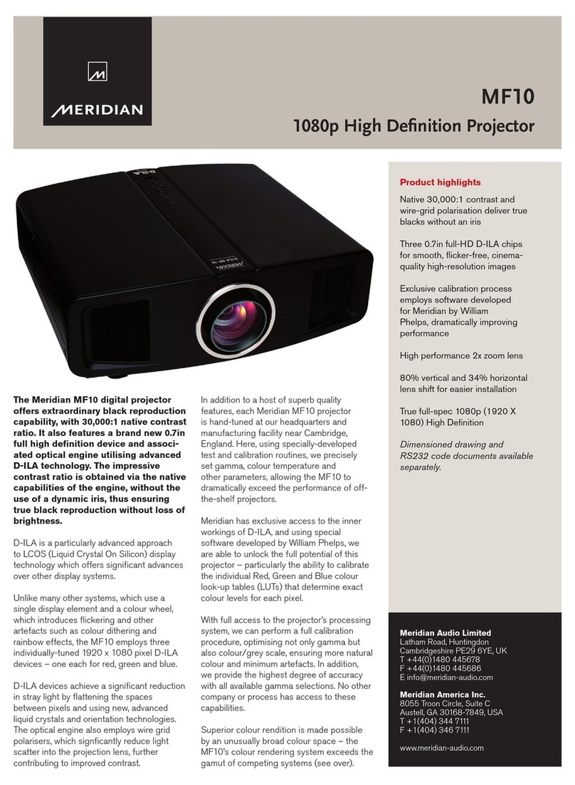 Meridian MF10 User manual