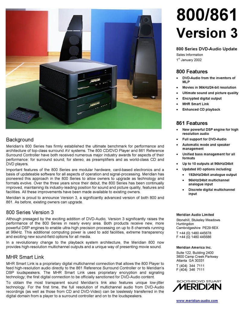 Meridian 800 Version 4 Update guide