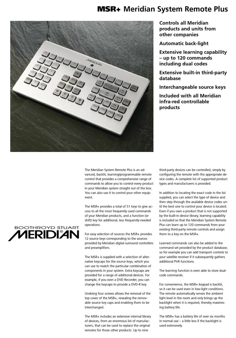 Meridian MSR + product manual