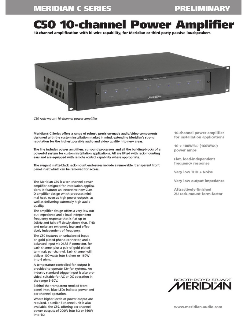 Meridian C50 User manual