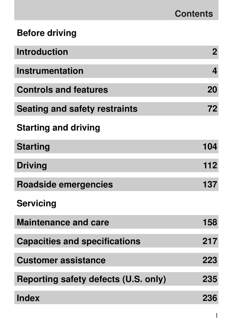 Mercury 1999 Mystique User manual