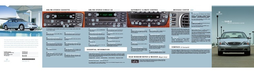 Mercury 2004 Sable User manual