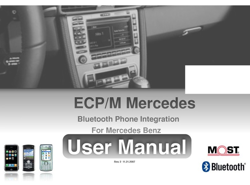 Mercedes-Benz BLUETOOTH PHONE INTEGRATION ECP/M MERCEDES user manual
