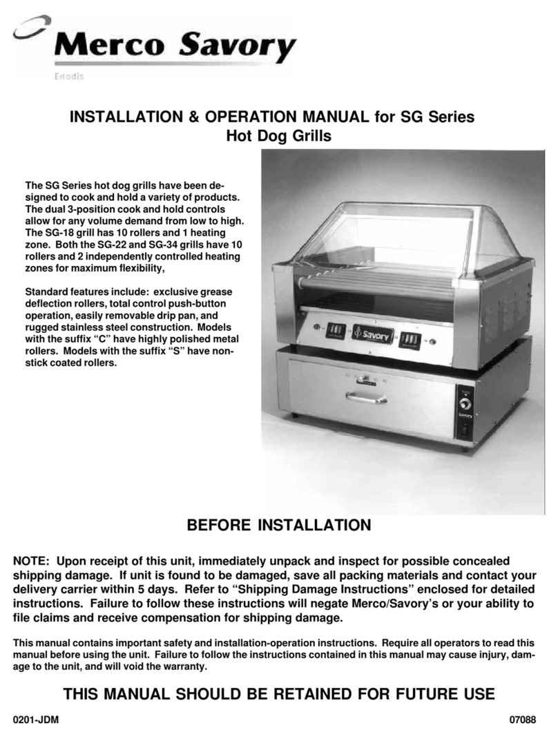 Merco SG Series Installation and operation manual