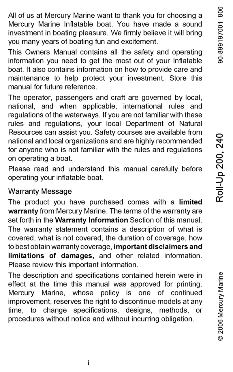 Mercury Roll Up 899197001 User manual Mercury Roll Up 899197001 User manual