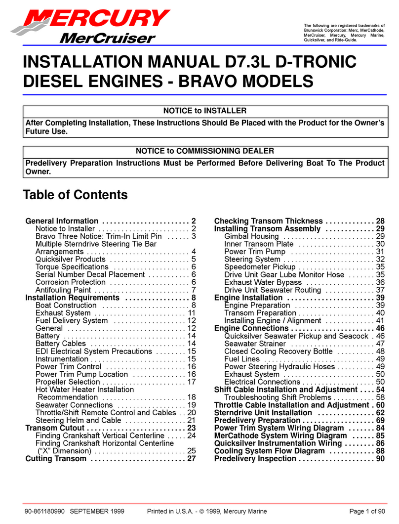 Mercury MerCruiser D7.3L D-Tronic LD User manual