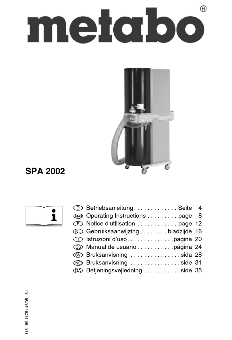 Metabo SPA 2002 operating instructions