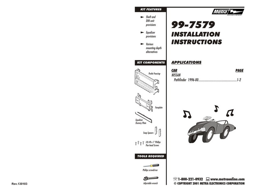 Metra Electronics 99-7579 installation instructions