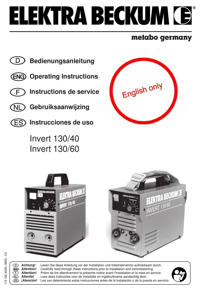 Elektra Beckum Invert 130/40 operating instructions Elektra Beckum Invert 130/40 operating instructions