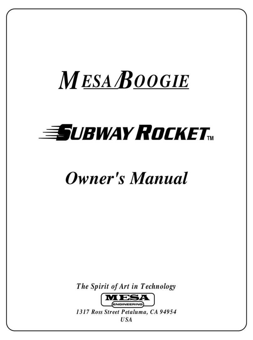 Mesa/Boogie OOGIEBMESA User manual
