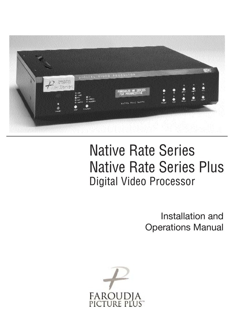 Faroudja Native Rate Series Installation and operation manual