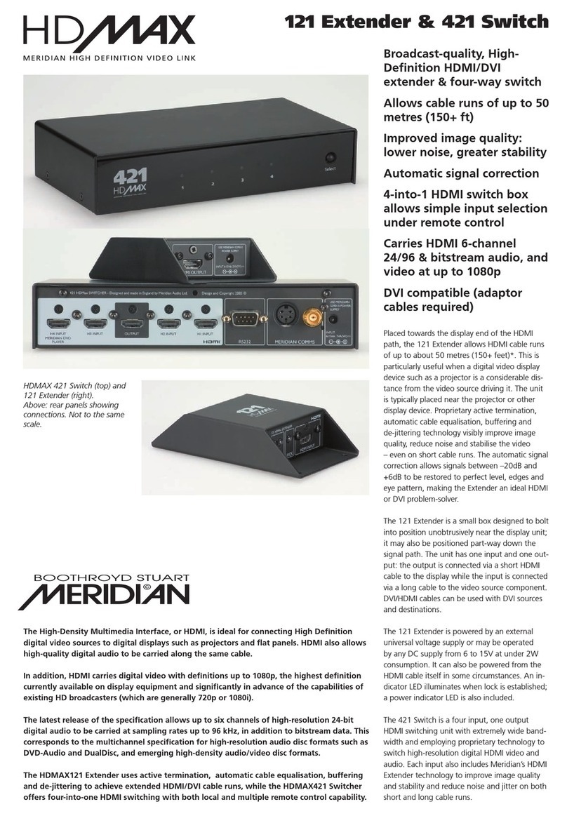 Meridian Switch User manual