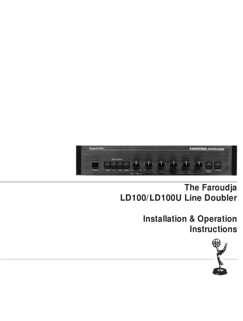 Faroudja LD100/LD100U Installation & operation instructions