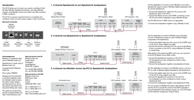 Meridian AC12 user guide