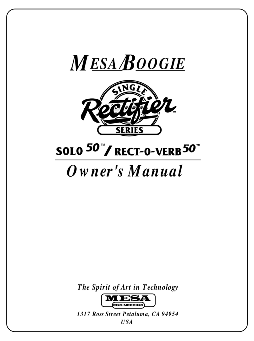 Mesa/Boogie Three Channel Dual & Triple Rectifier Solo... User manual